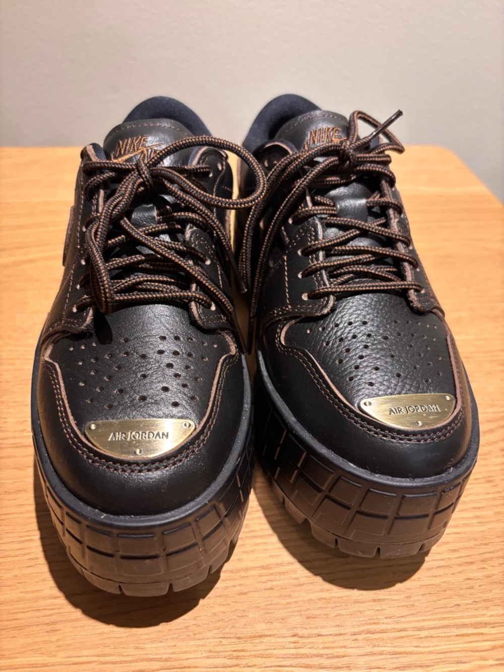 Jordan Women’s Black Sneakers with Bronze Accents